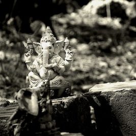 a photo of a small Ganesha statue
