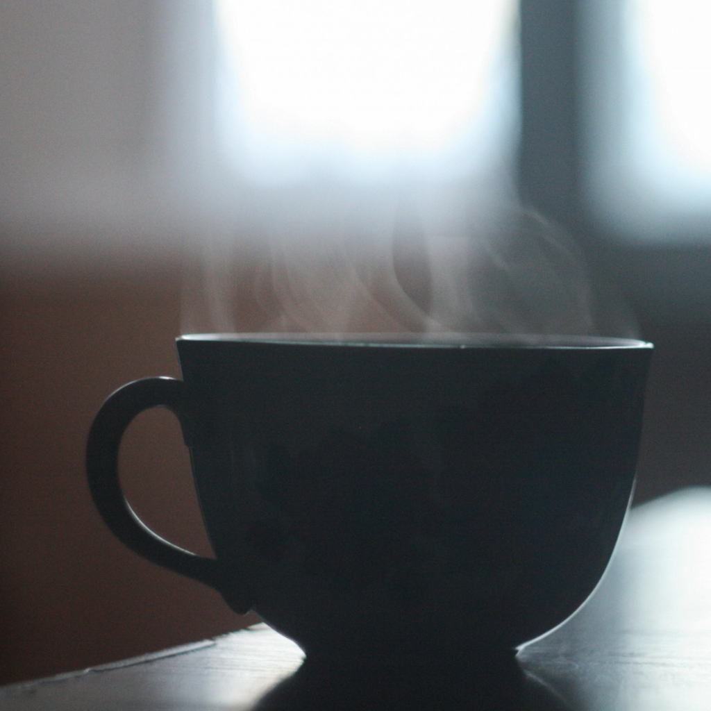 A steaming tea cup.