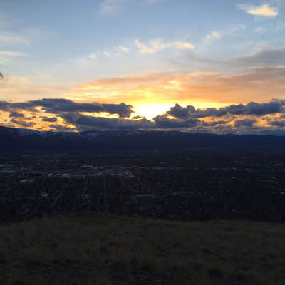 Sunset over Missoula, Montana