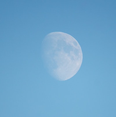Moon in the day sky
