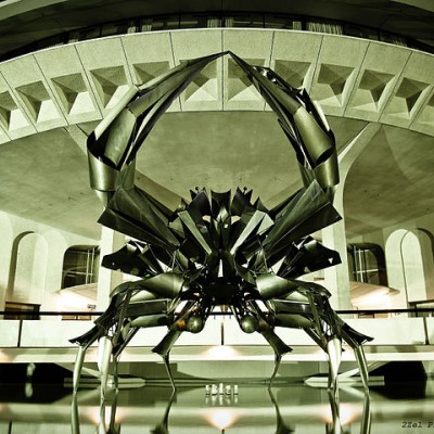 The Crab, sculpture by George Norris outside the H.R.MacMillan Space Centre of Vancouver