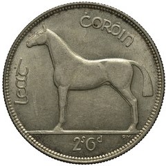 Irish Coin. Horse side up